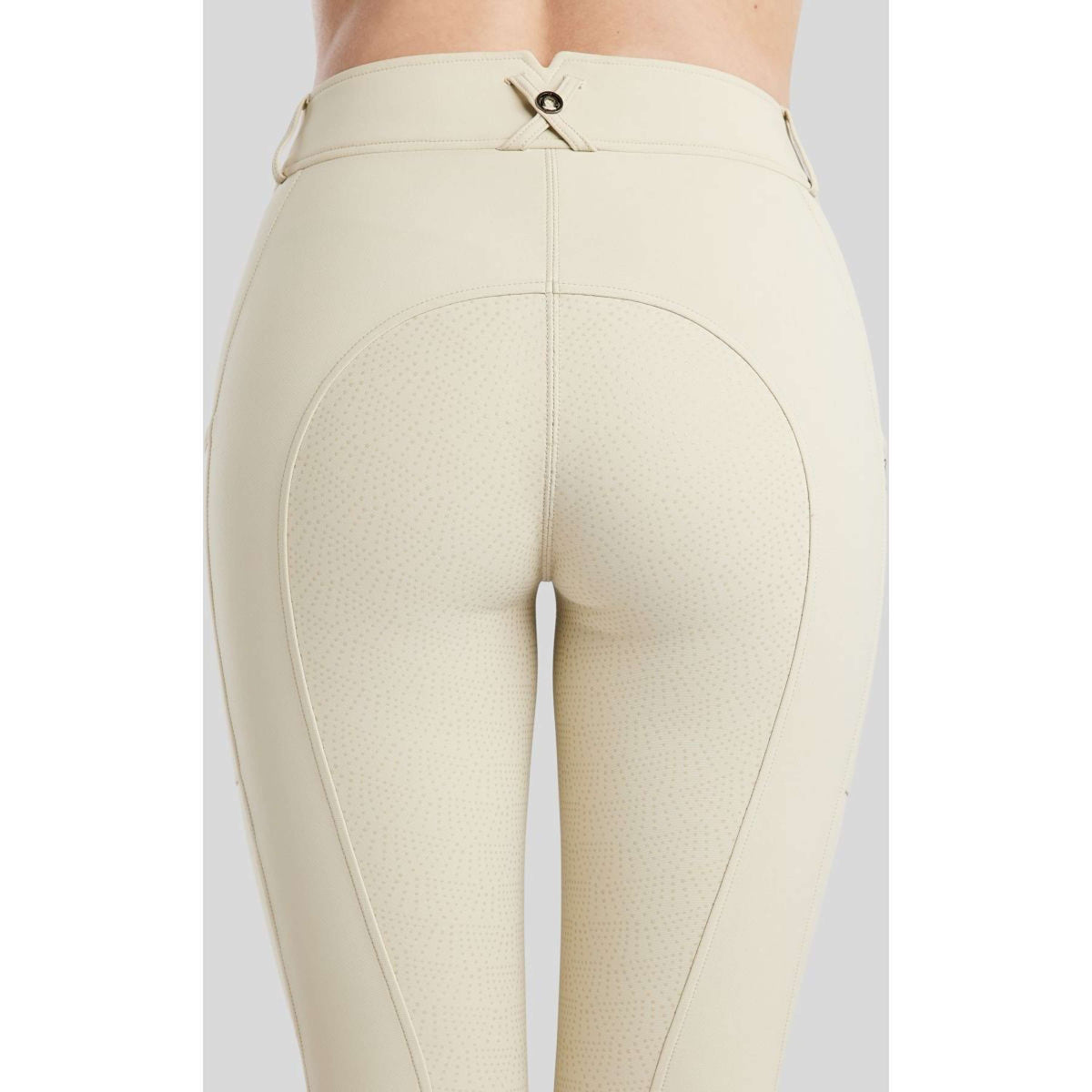 Montar Pantalón de Equitación Megan Full Grip Gris claro