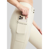 Montar Pantalón de Equitación Megan Full Grip Gris claro