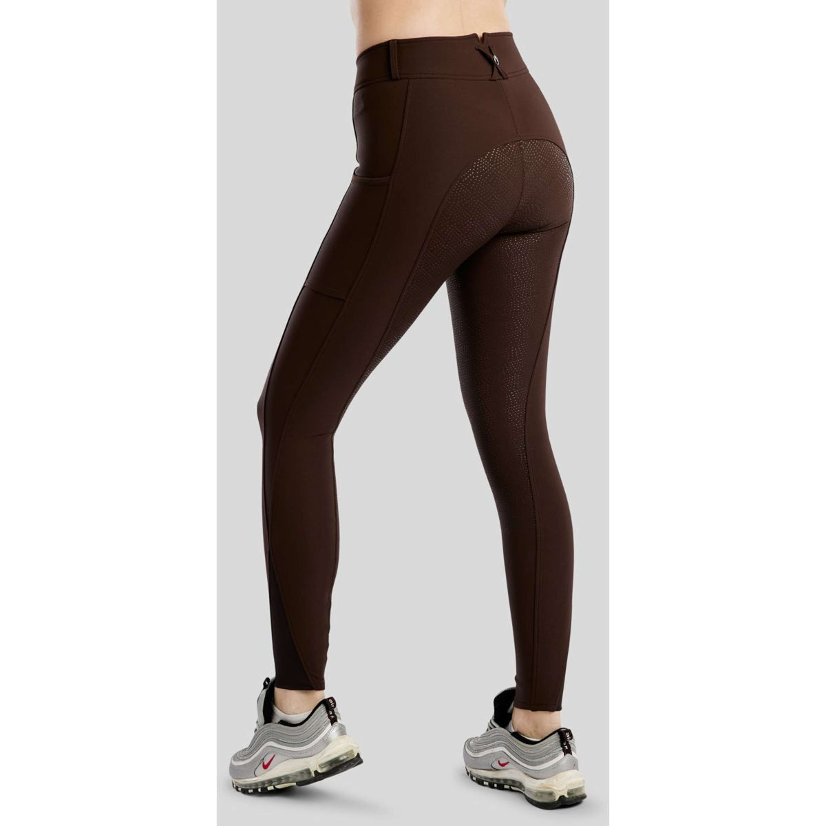 Montar Pantalón de Equitación Megan Full Grip Marron