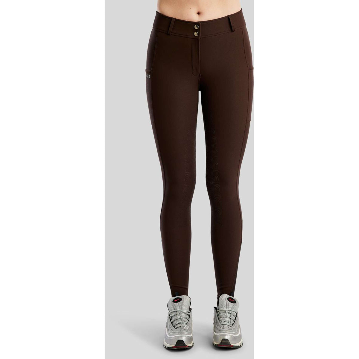 Montar Pantalón de Equitación Megan Full Grip Marron