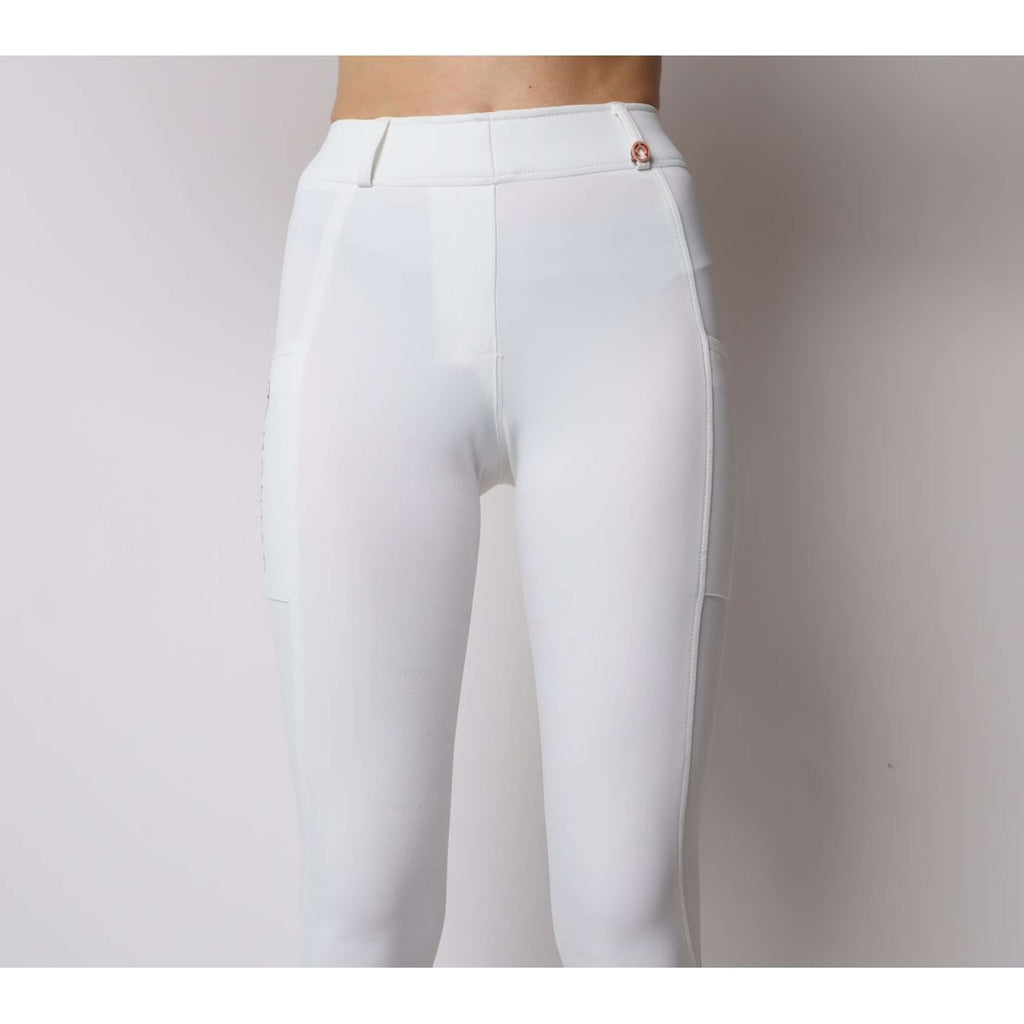 Montar Legging de Equitación Michelle Rosegold Logo Blanco