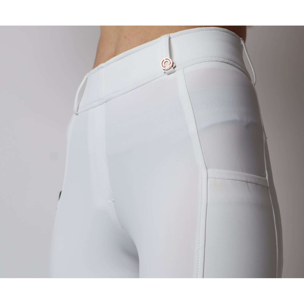 Montar Legging de Equitación Michelle Rosegold Logo Blanco