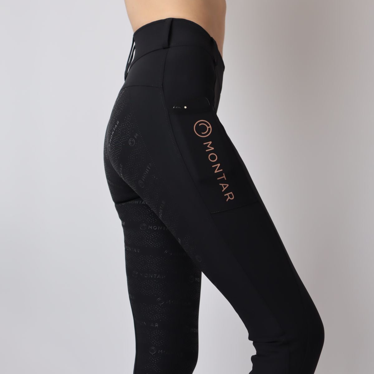 Montar Legging de Equitación Michelle Rosegold Logo Negro