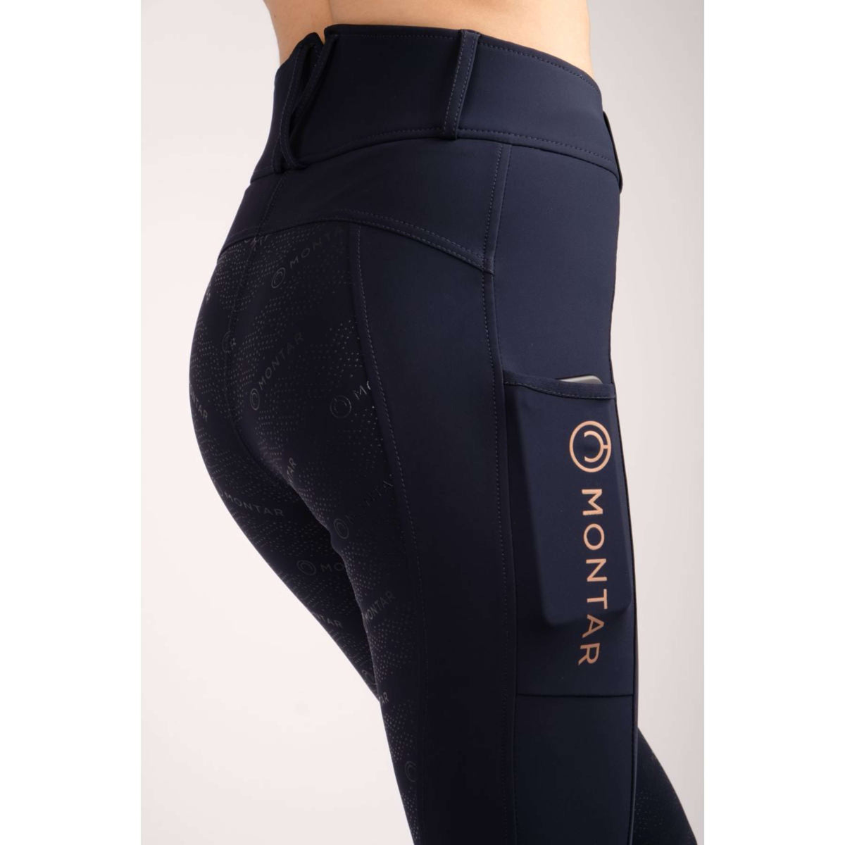 Montar Legging de Equitación Michelle Rosegold Logo Navy