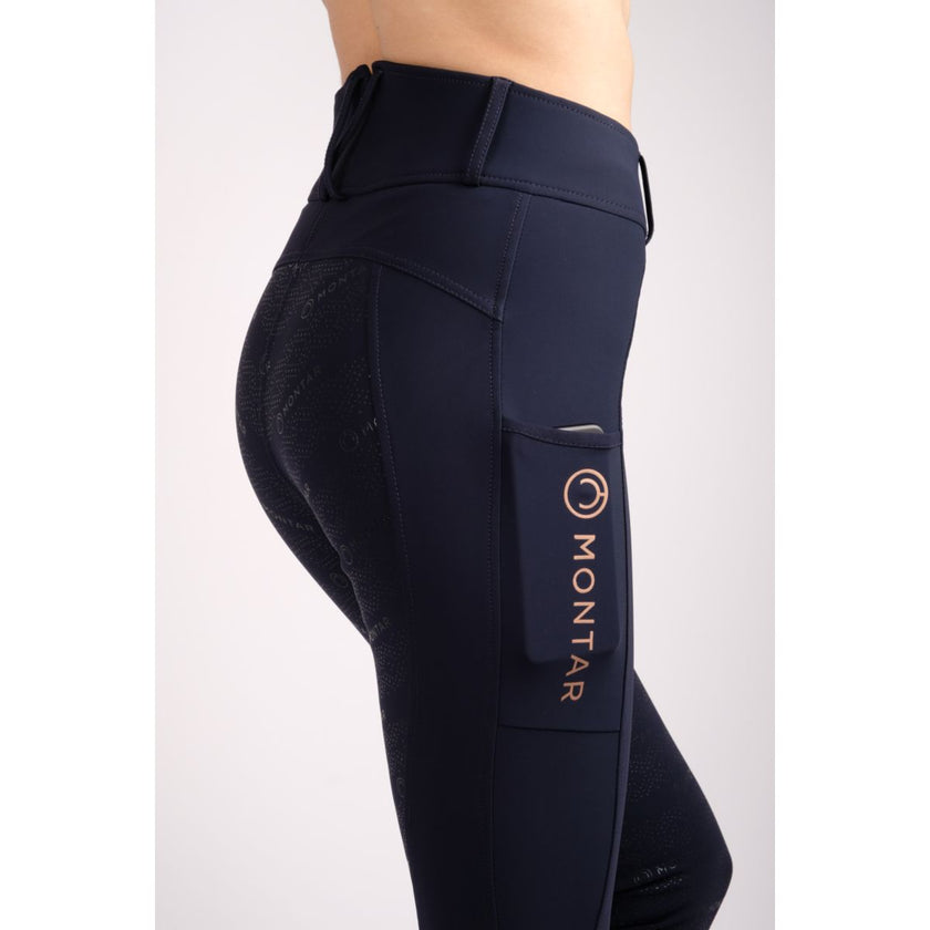 Montar Legging de Equitación Michelle Rosegold Logo Navy