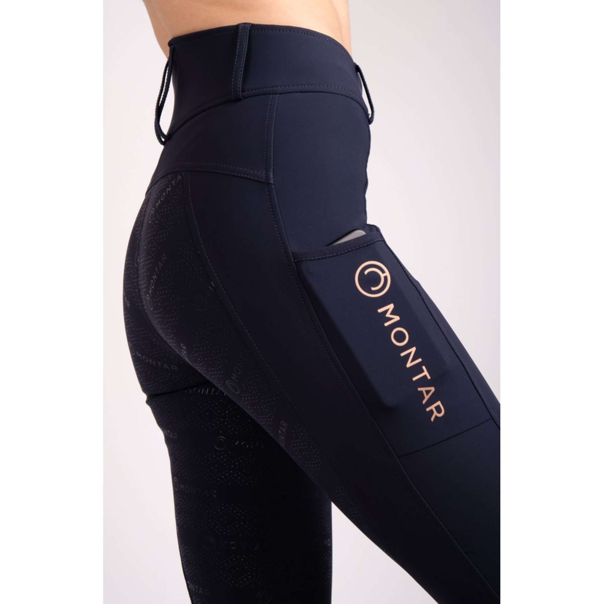 Montar Legging de Equitación Michelle Rosegold Logo Navy