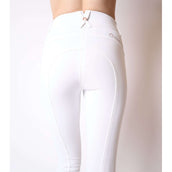 Montar Pantalón de Equitación Femka Rosegold Full Grip Blanco