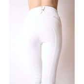 Montar Pantalón de Equitación Femka Rosegold Full Grip Blanco