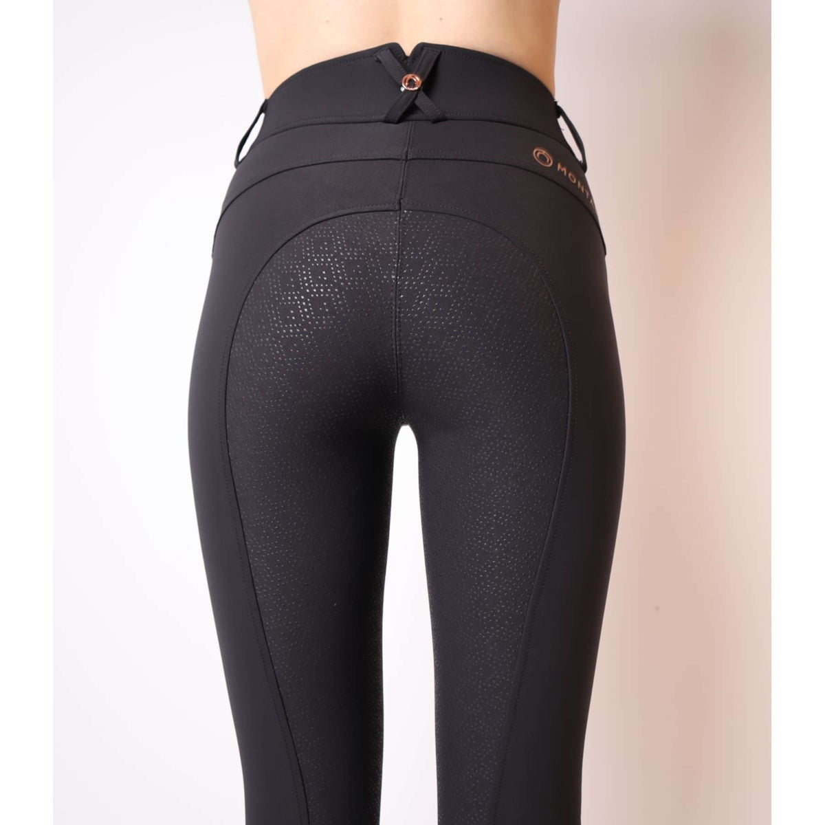 Montar Pantalón de Equitación Femka Rosegold Full Grip Negro