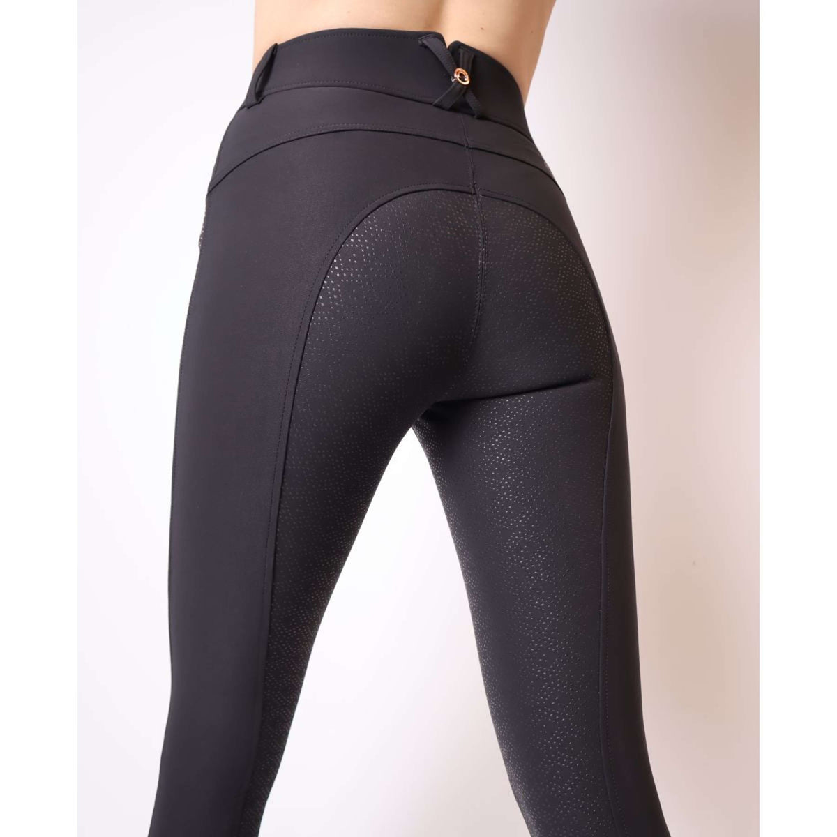 Montar Pantalón de Equitación Femka Rosegold Full Grip Negro