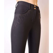 Montar Pantalón de Equitación Femka Rosegold Full Grip Negro