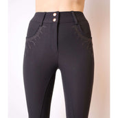 Montar Pantalón de Equitación Femka Rosegold Full Grip Negro
