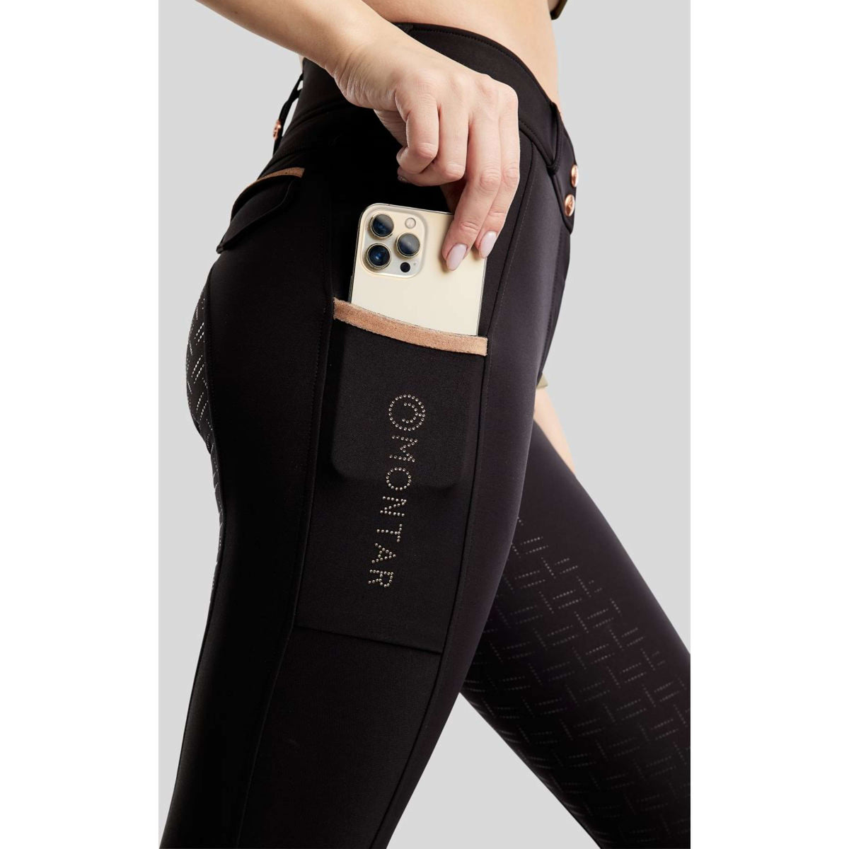 Montar Pantalón de Equitación MoGlenda Full Grip Negro
