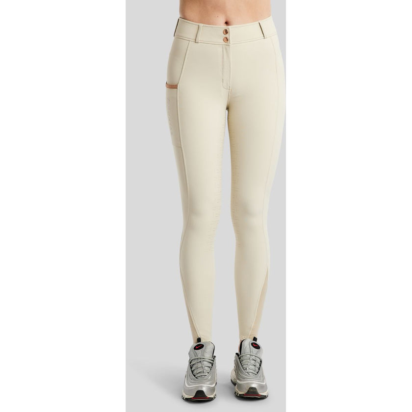 Montar Pantalón de Equitación MoGlenda Full Grip Warm Light grey