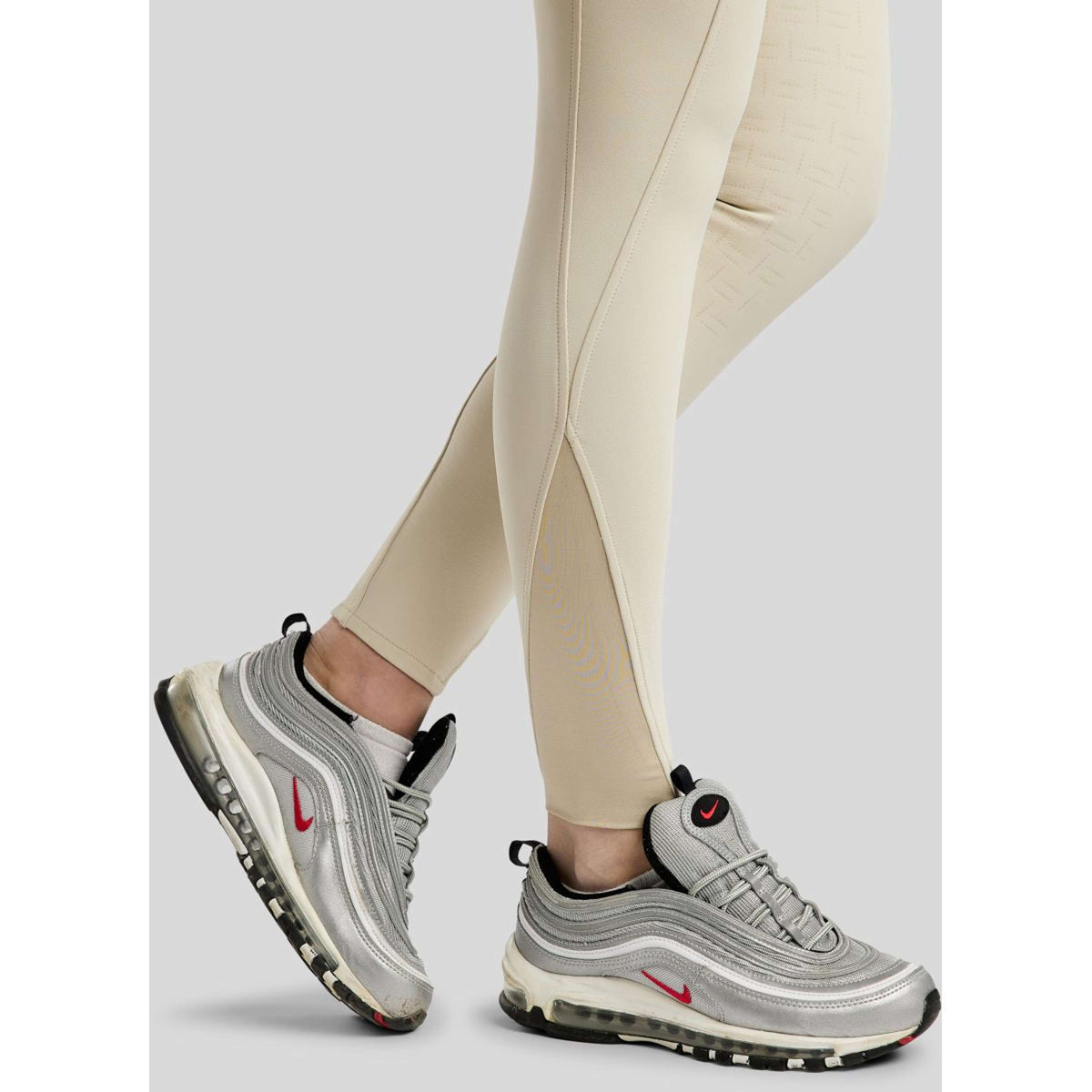 Montar Pantalón de Equitación MoGlenda Full Grip Warm Light grey