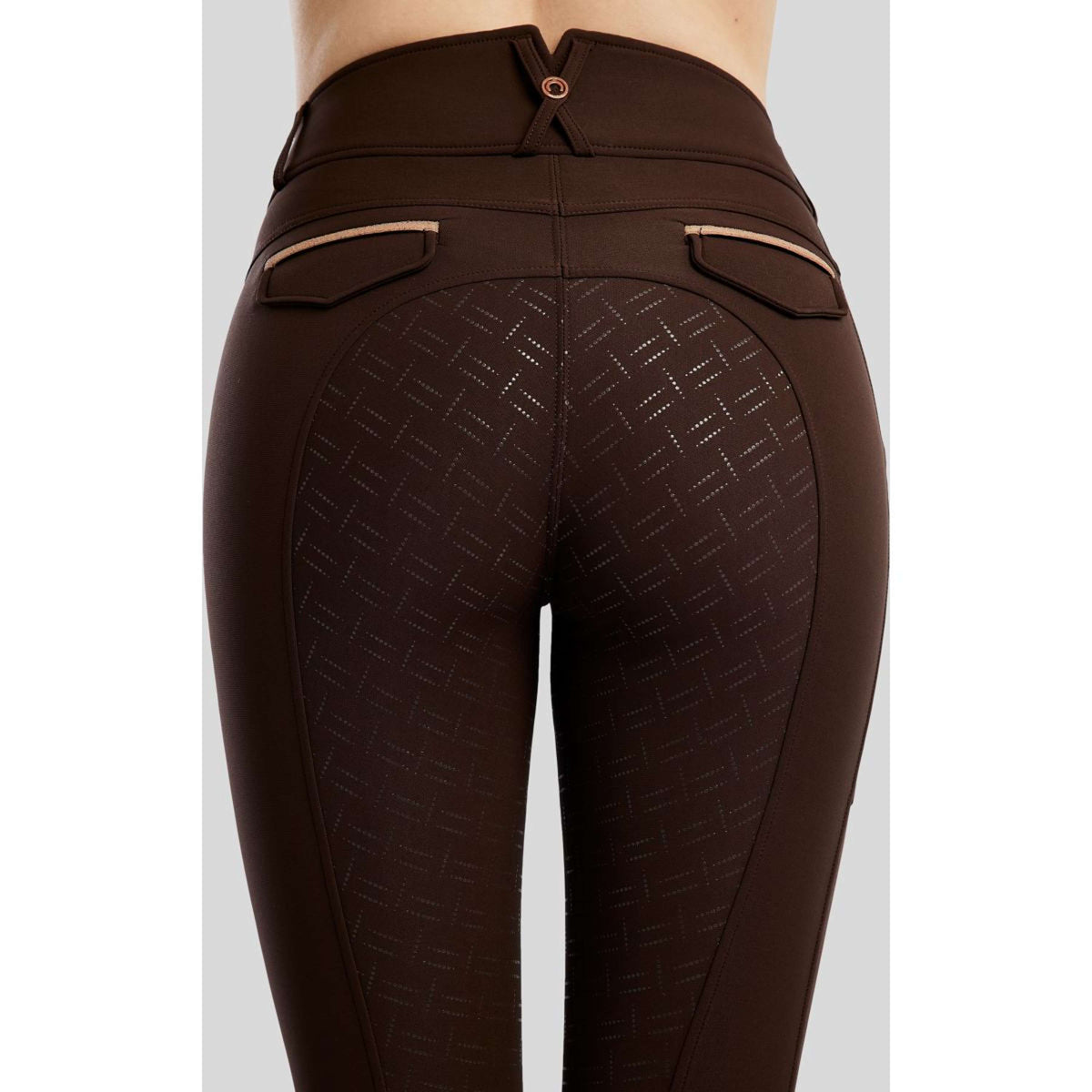 Montar Pantalón de Equitación MoGlenda Full Grip Marron