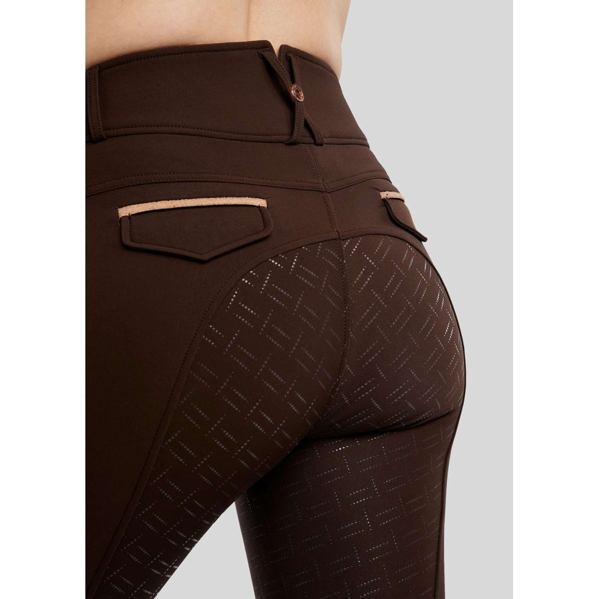 Montar Pantalón de Equitación MoGlenda Full Grip Marron