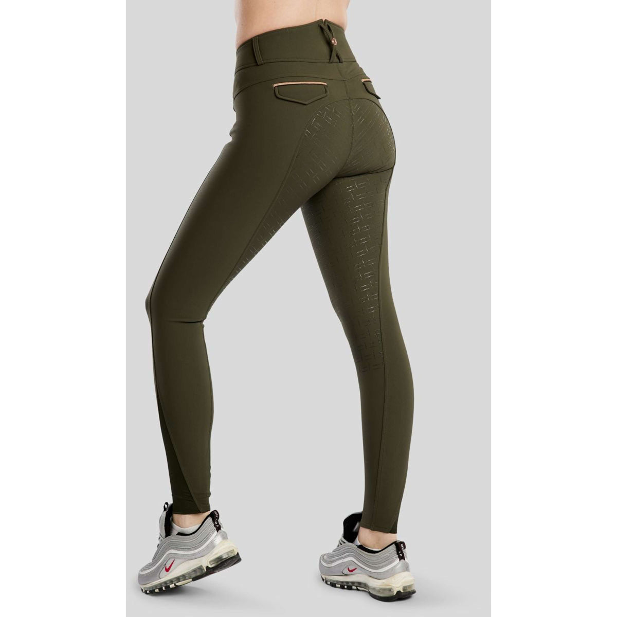 Montar Pantalón de Equitación MoGlenda Full Grip Olive