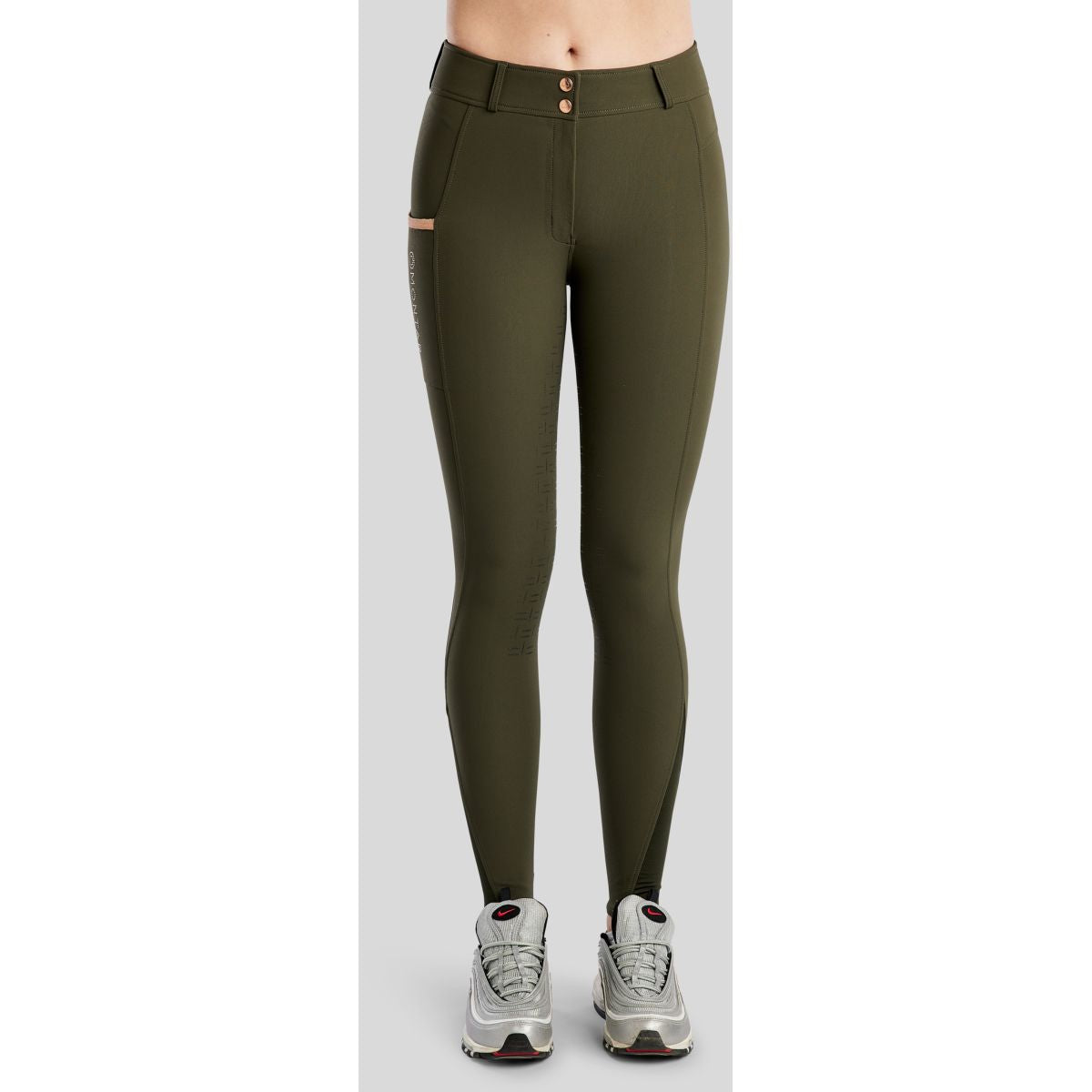 Montar Pantalón de Equitación MoGlenda Full Grip Olive