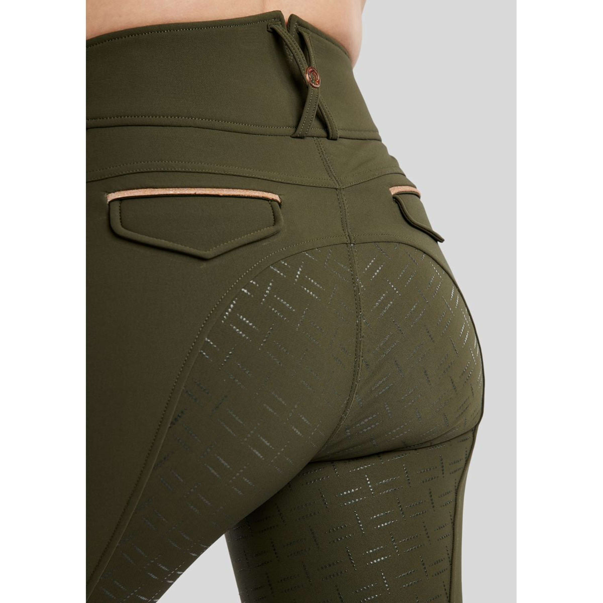 Montar Pantalón de Equitación MoGlenda Full Grip Olive