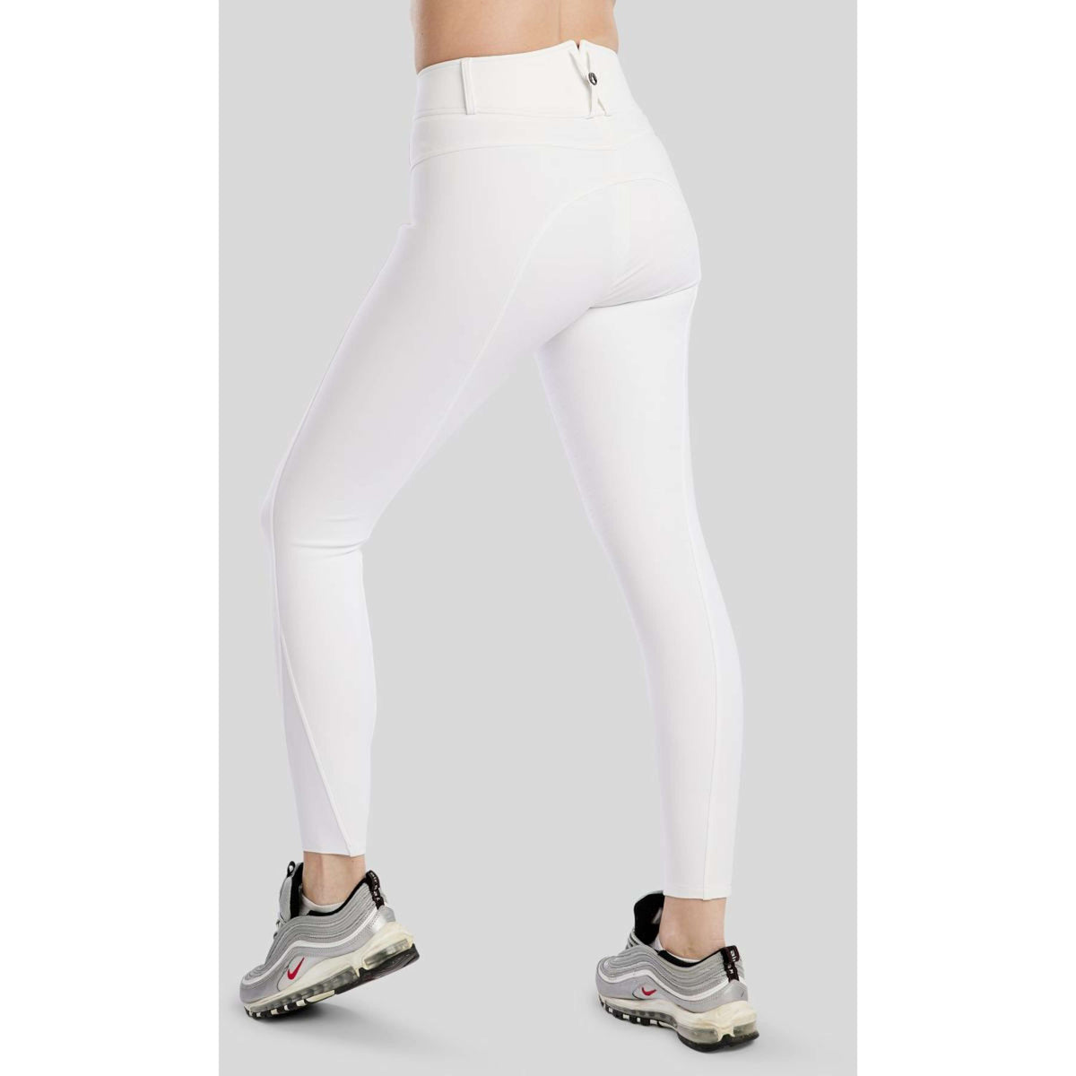 Montar Pantalón de Equitación MoGaia Full Grip Blanco