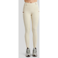 Montar Legging de Equitación MoGlenda Full Grip Warm Light Grey