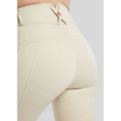 Montar Legging de Equitación MoGlenda Full Grip Warm Light Grey
