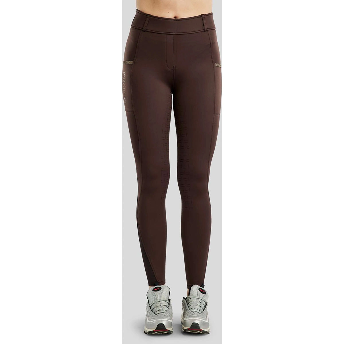 Montar Legging de Equitación MoGlenda Full Grip Marron