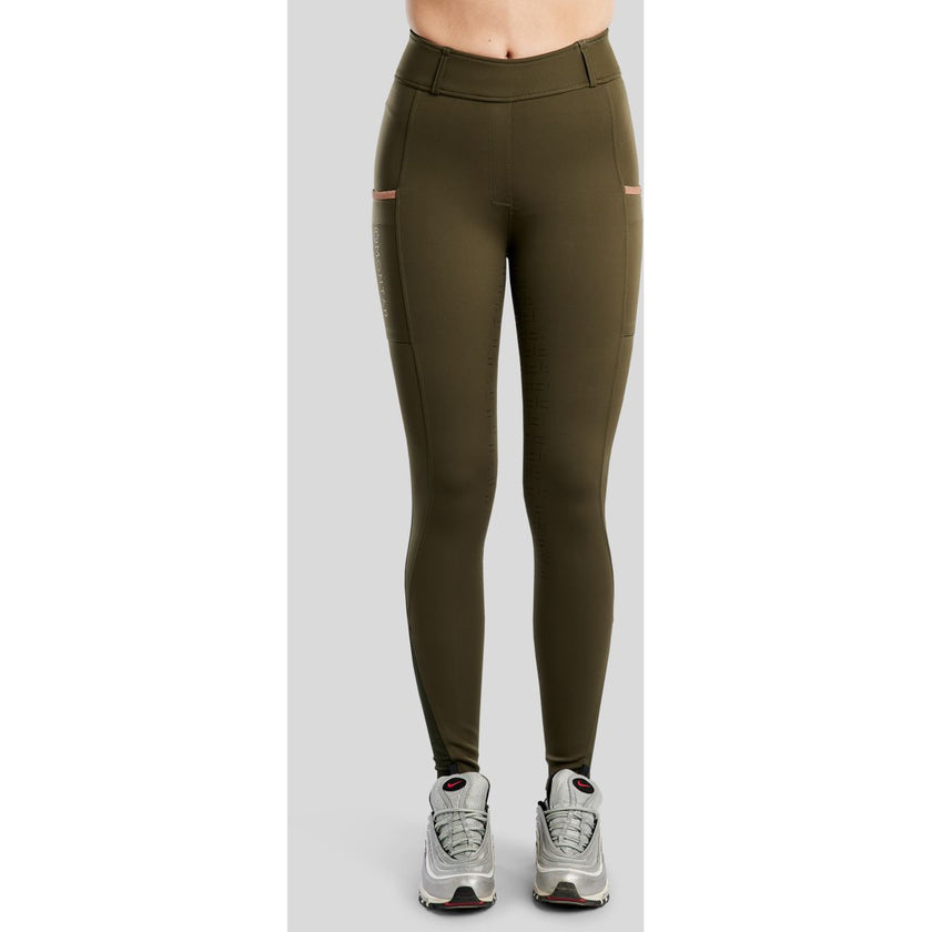 Montar Legging de Equitación MoGlenda Full Grip Olive