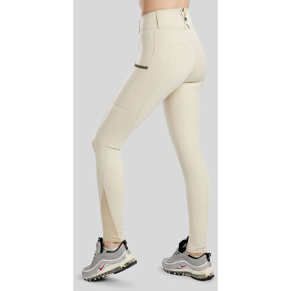 Montar Legging de Equitación MoGaia Full Grip Warm Light Grey