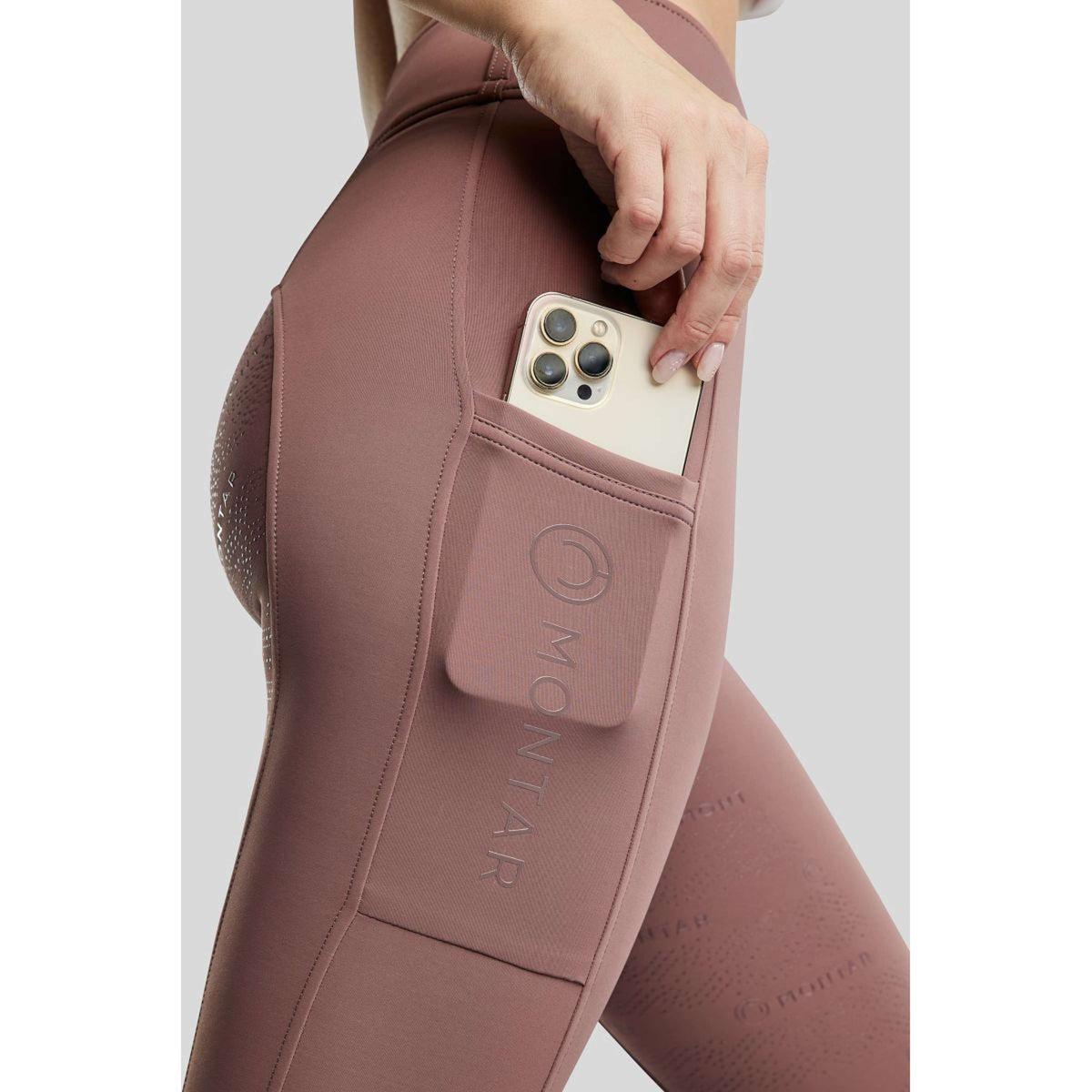 Montar Legging de Equitación MoErica Winter Full Grip Dusty Rose