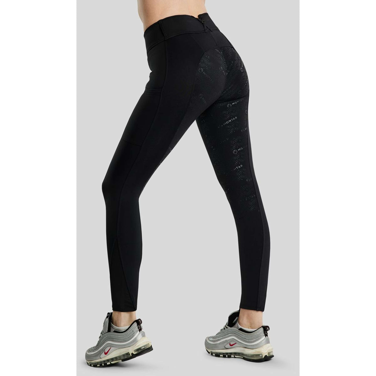 Montar Legging de Equitación MoErica Winter Full Grip Negro