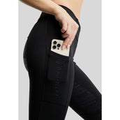 Montar Legging de Equitación MoErica Winter Full Grip Negro