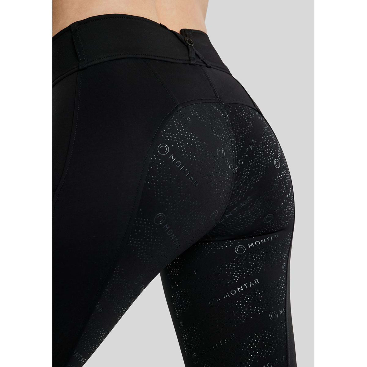 Montar Legging de Equitación MoErica Winter Full Grip Negro
