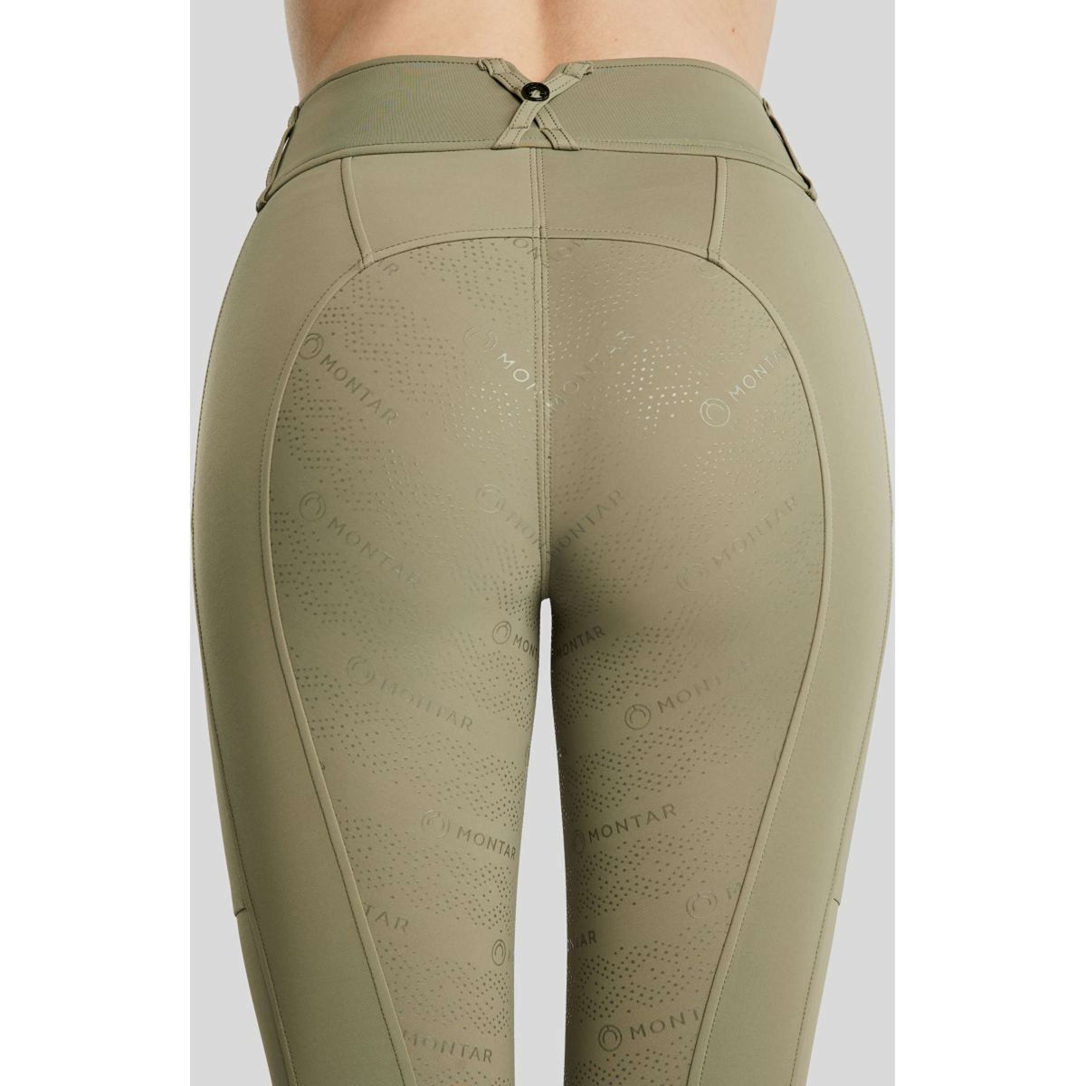 Montar Legging de Equitación MoErica Winter Full Grip Dusty Green