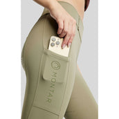 Montar Legging de Equitación MoErica Winter Full Grip Dusty Green