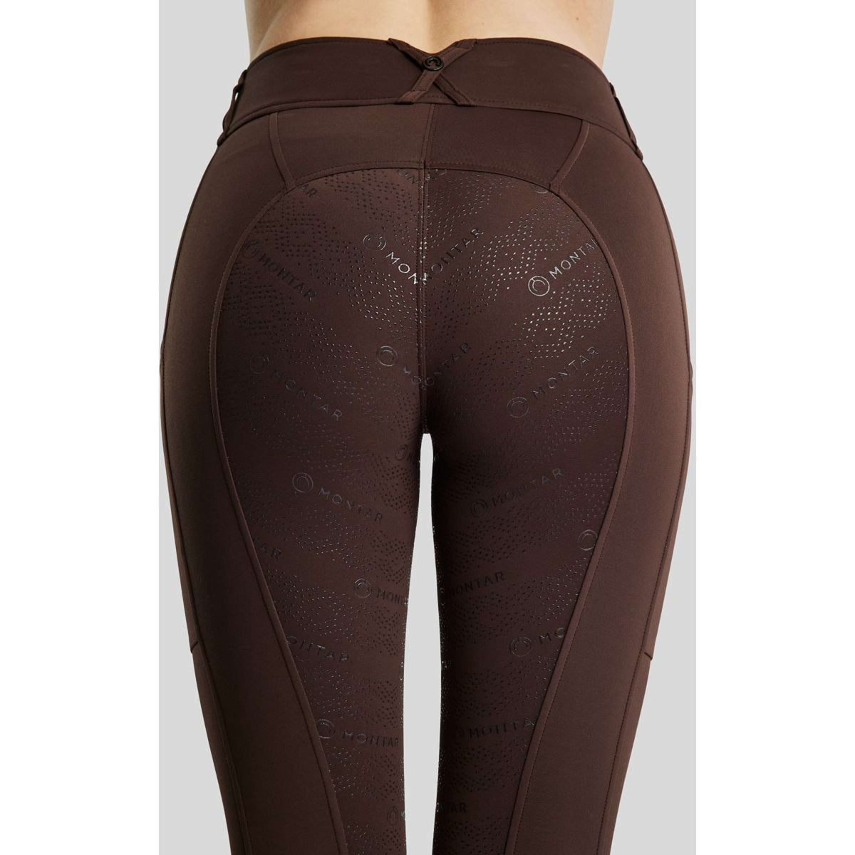 Montar Legging de Equitación MoErica Winter Full Grip Marron