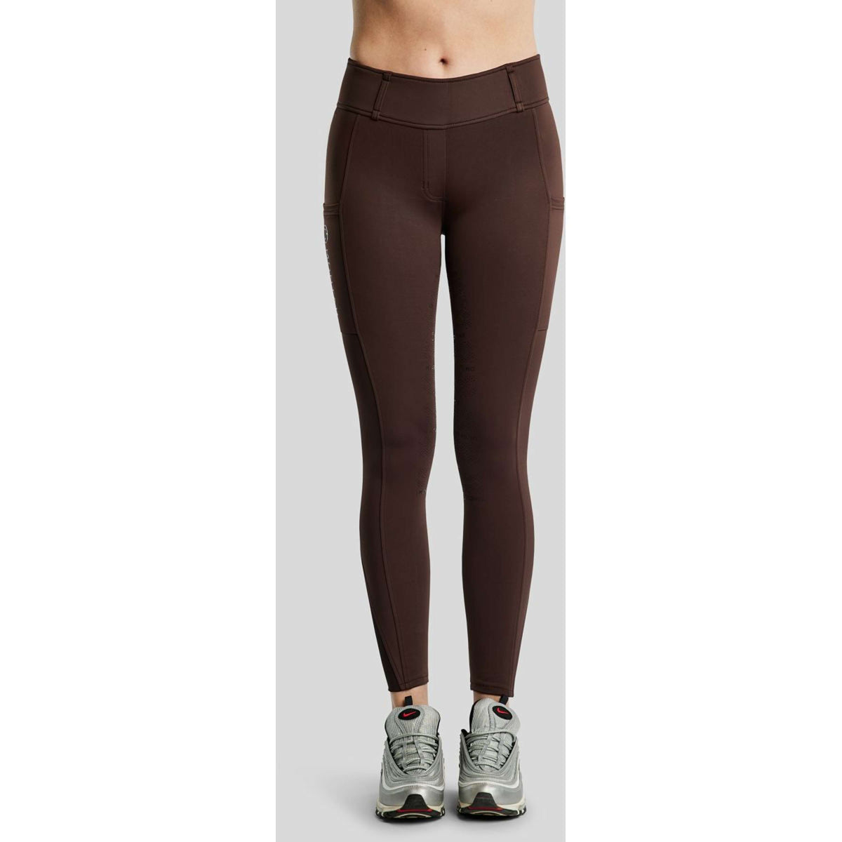 Montar Legging de Equitación MoErica Winter Full Grip Marron