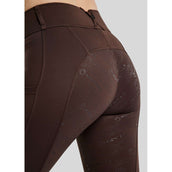 Montar Legging de Equitación MoErica Winter Full Grip Marron