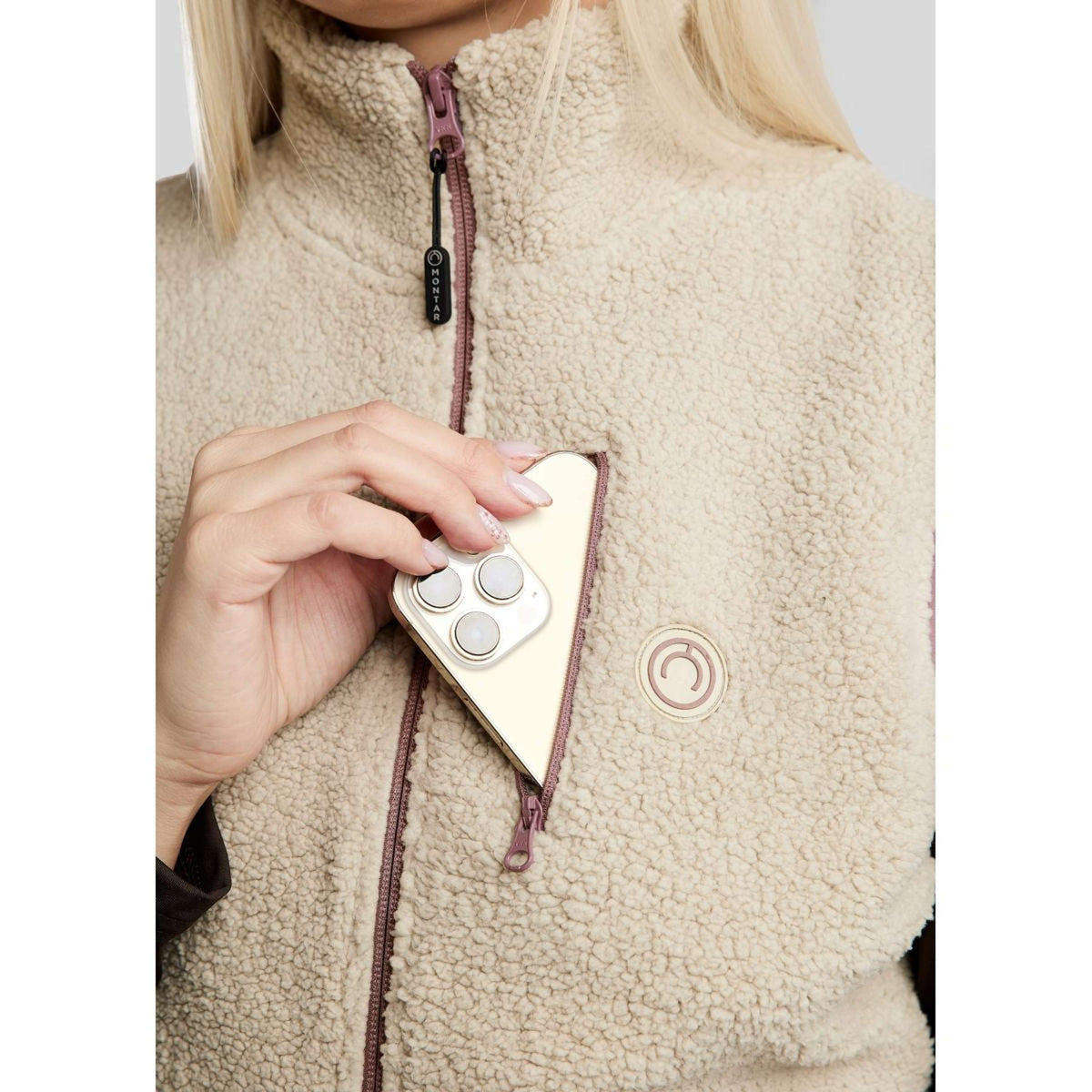 Montar Chaleco MoEbba Teddy Dusty Rose