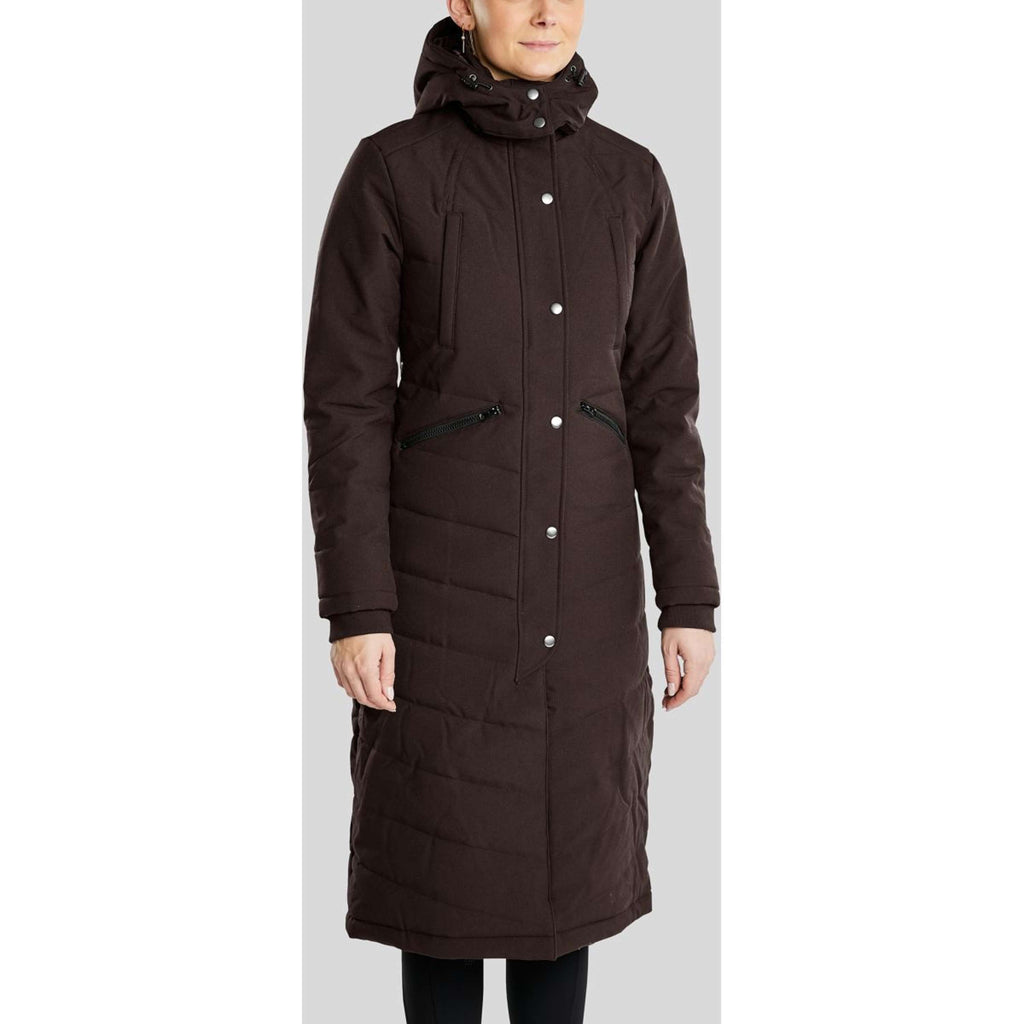 Montar Chaqueta Dicte Largo Marron