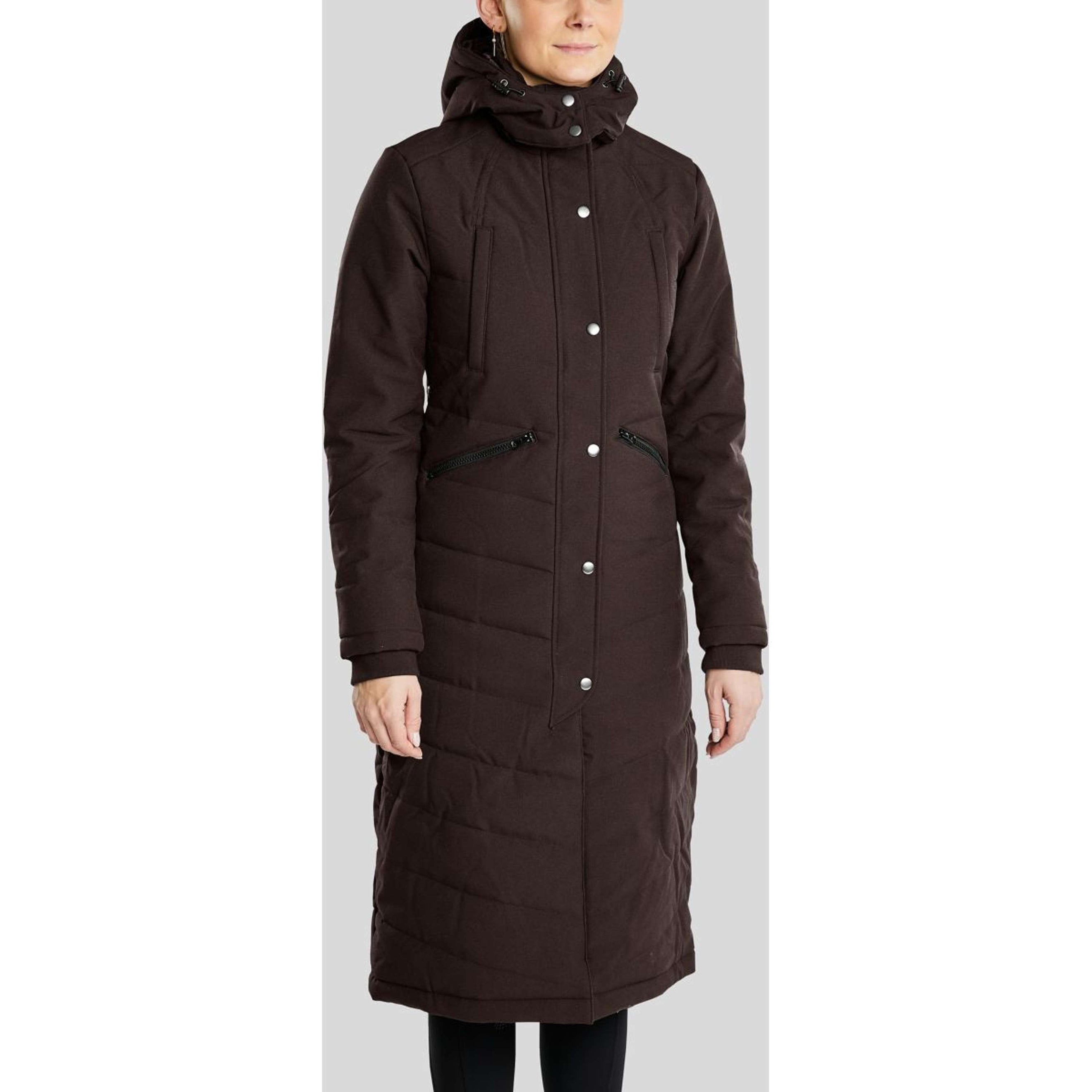 Montar Chaqueta Dicte Largo Marron