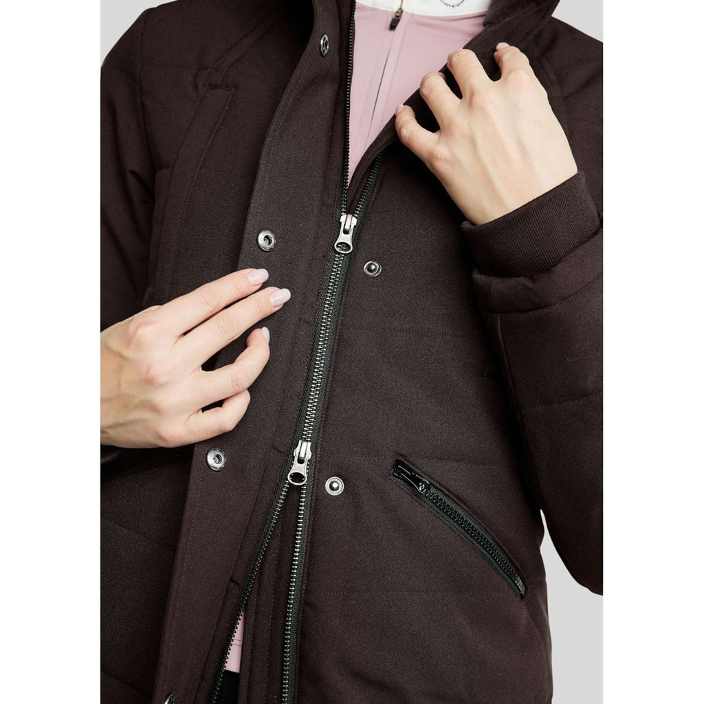 Montar Chaqueta Dicte Largo Marron