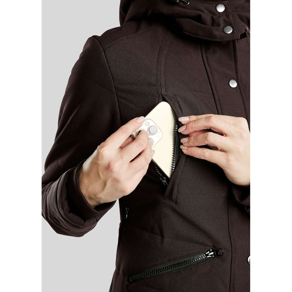 Montar Chaqueta Dicte Largo Marron