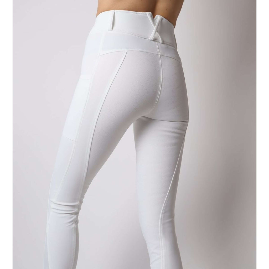 Montar Legging de Equitación Rosegold Logo Junior Blanco