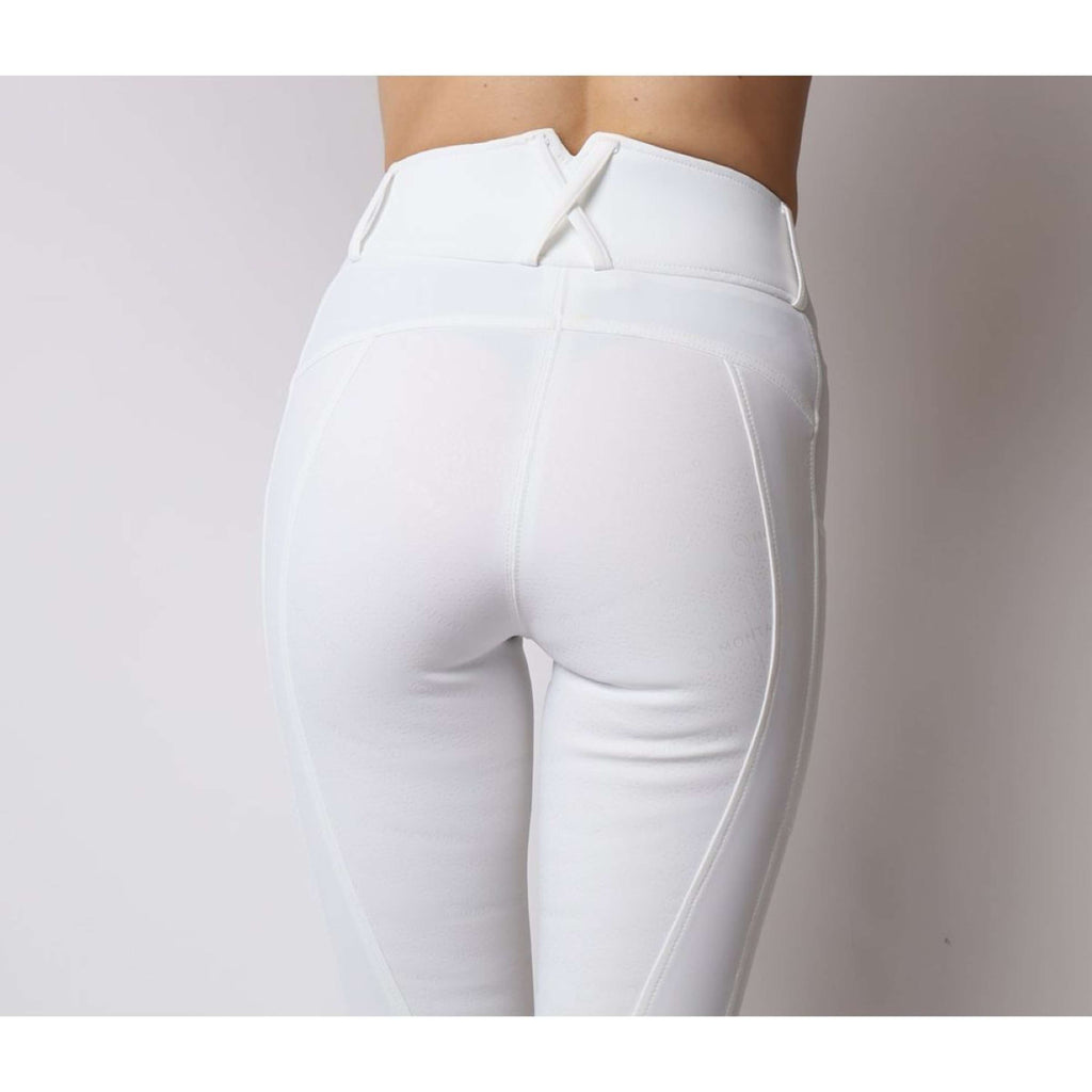 Montar Legging de Equitación Rosegold Logo Junior Blanco