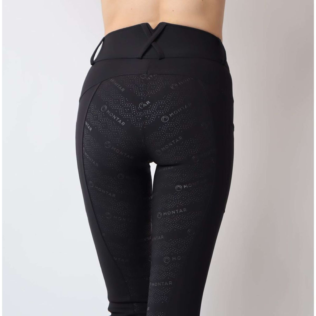 Montar Legging de Equitación Rosegold Logo Junior Negro