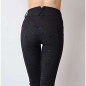 Montar Legging de Equitación Rosegold Logo Junior Negro