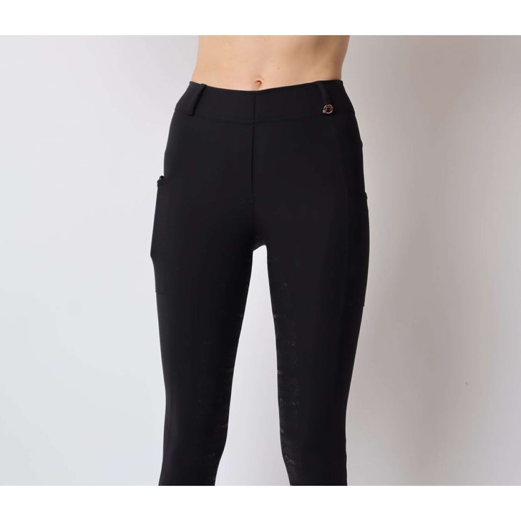 Montar Legging de Equitación Rosegold Logo Junior Negro