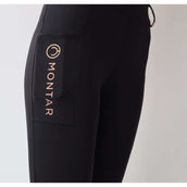 Montar Legging de Equitación Rosegold Logo Junior Negro